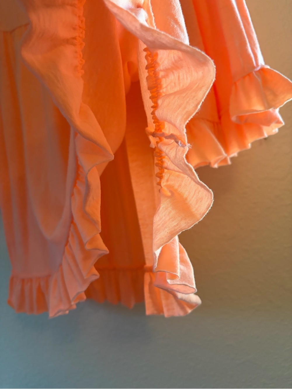 Easel Ruffled Flutter Sleeve Top - Picture 3 of 5